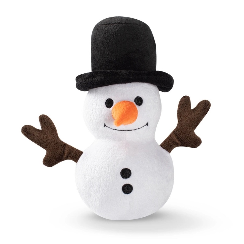 Plush Snowman Dog Toy